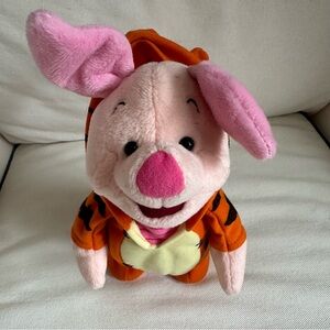 Disney Piglet Plush in Tiger Outfit - Pink and Orange